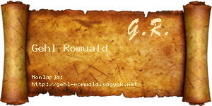 Gehl Romuald névjegykártya